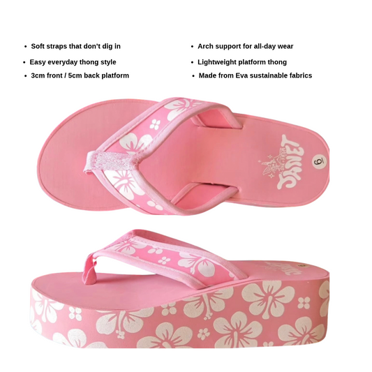 Pre Order - Pink Hibiscus Platform ( Shipped Early Nov )