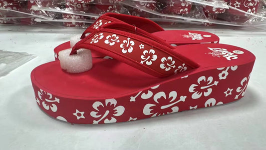 Red Hibiscus Platform (Smaller printing of hibiscus )
