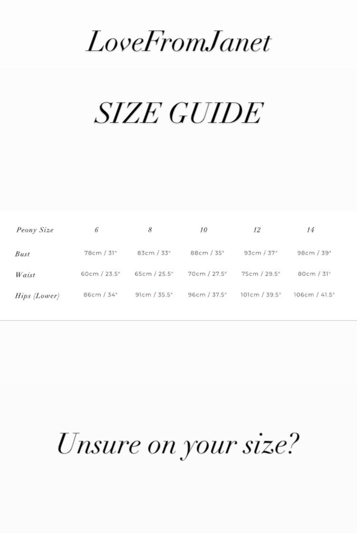 Size Guide