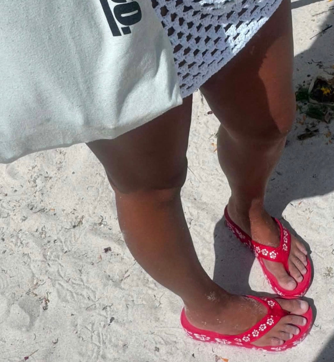 Red Hibiscus Platform (Smaller printing of hibiscus )