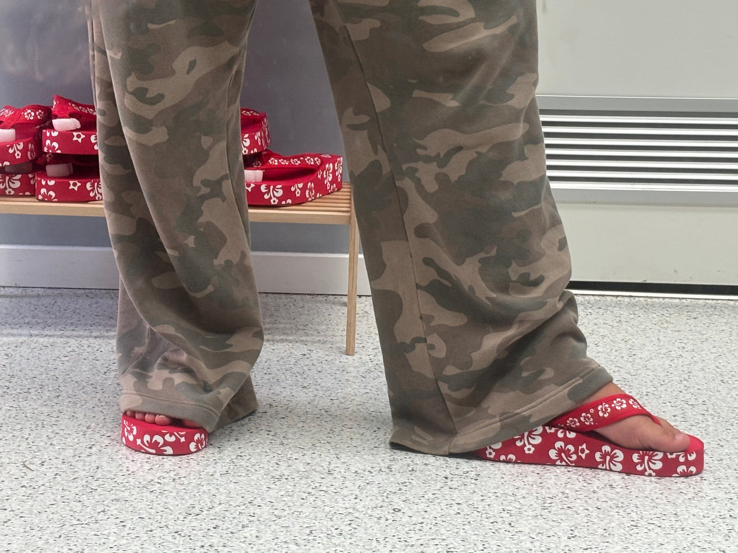 Red Hibiscus Platform (Smaller printing of hibiscus )